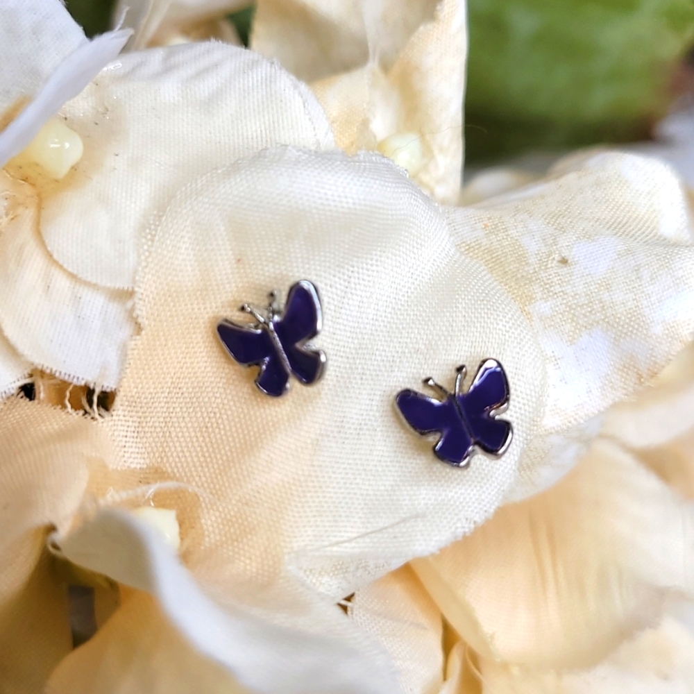 💍 Purple Butterfly earrings